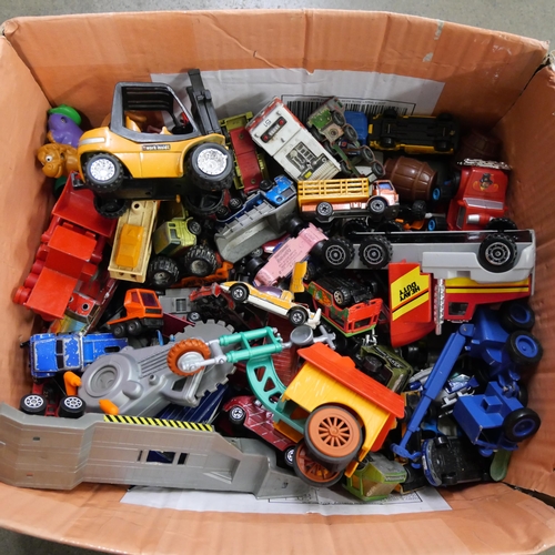 1158 - Die-cast model vehicles and two bags of Kinder Egg toys **PLEASE NOTE THIS LOT IS NOT ELIGIBLE FOR I... 