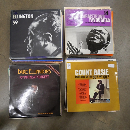 1159 - A collection of jazz LP records, Count Basie, Duke Ellington, Louis Armstrong **PLEASE NOTE THIS LOT... 