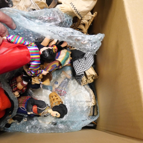 1170 - Two boxes of various vintage dolls and costume dolls **PLEASE NOTE THIS LOT IS NOT ELIGIBLE FOR IN-H... 