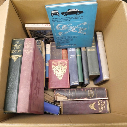 1171 - A box of hardback vintage books covering British history and culture, dating from 1900s onwards, inc... 