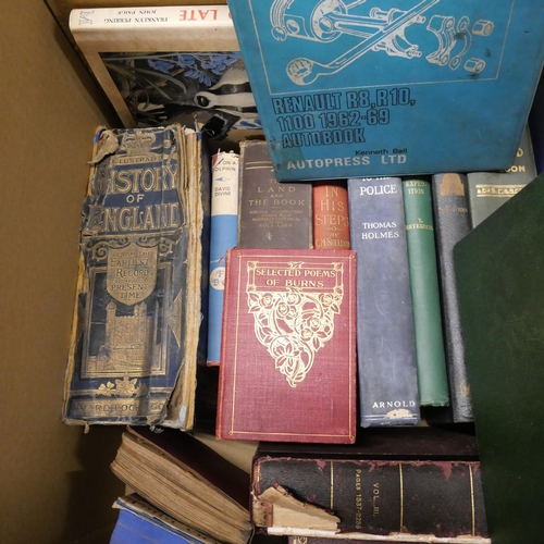 1171 - A box of hardback vintage books covering British history and culture, dating from 1900s onwards, inc... 