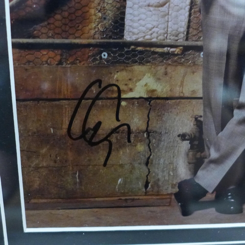 602 - George Clooney, signed photograph display, with authenticity