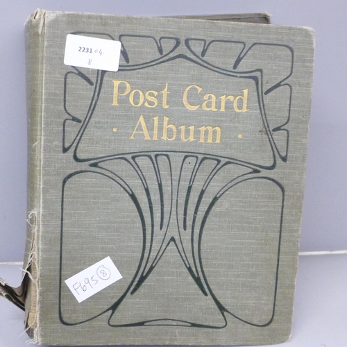 613 - A vintage postcard album containing 92 postcards