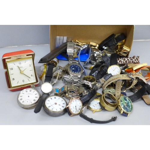 615 - A collection of wristwatches, etc.