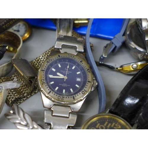 615 - A collection of wristwatches, etc.