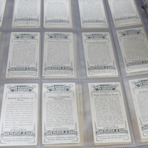 650 - An album containing seventeen sets of cigarette cards, Players, Wills, Gallaher, etc.