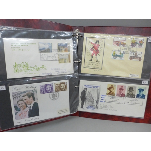 662 - Stamps;- better Great Britain first day covers in an album, twenty-two covers with a Bradbury catalo... 