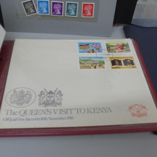 665 - An album of stamps, postage stamps of East Africa and The Penny Black Anniversary book