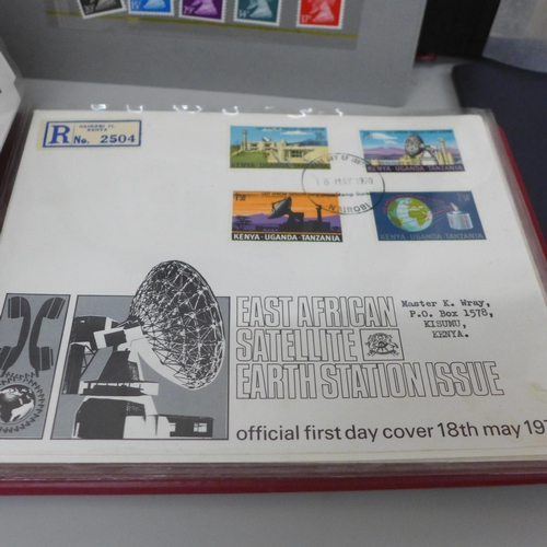 665 - An album of stamps, postage stamps of East Africa and The Penny Black Anniversary book