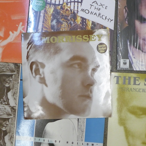 671 - Ten Smiths and Morrissey LP records and 12