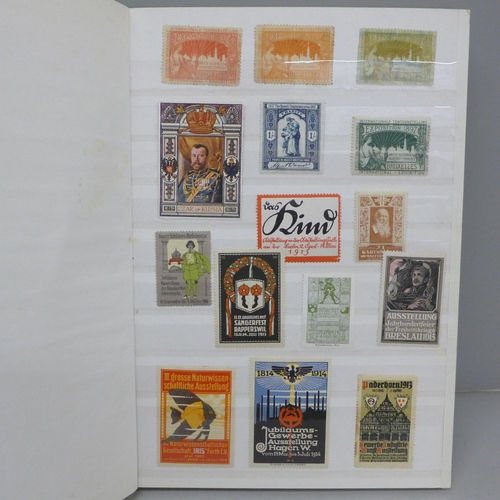 678 - A stock book of poster stamps