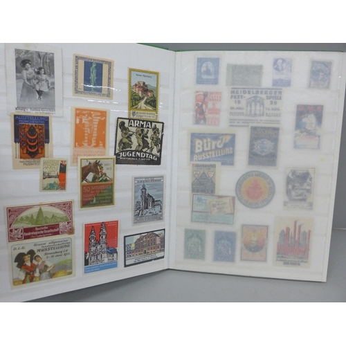 678 - A stock book of poster stamps