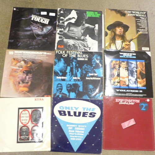 686 - Blues LP records, Eric Clapton four CD box set, eight LP Atlantic Blues box set