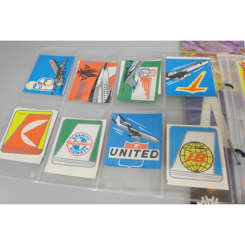 690 - Aviation trade issue, Americana Muenchen Aircraft Parade (1973), 80 unused stickers and album and a ... 