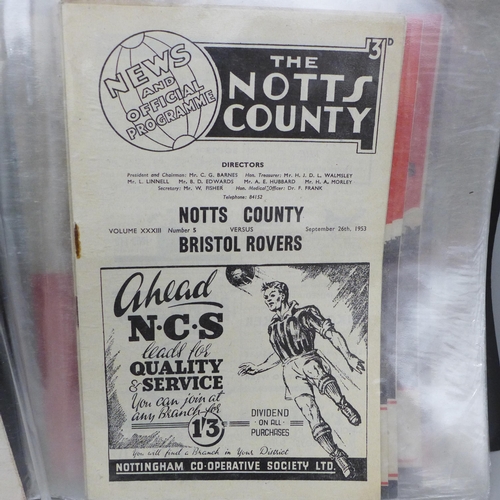 692 - Twenty 1950s football programmes