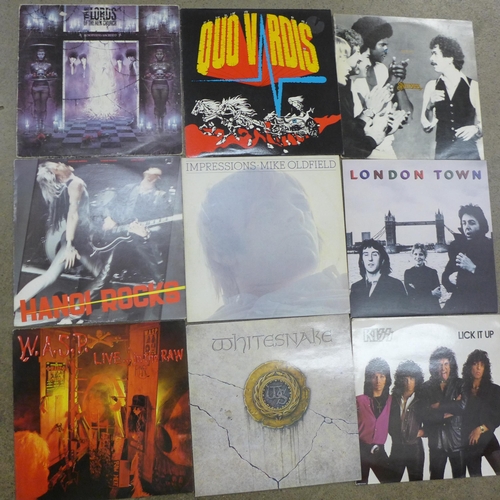 715 - Fifteen various rock/pop LP records