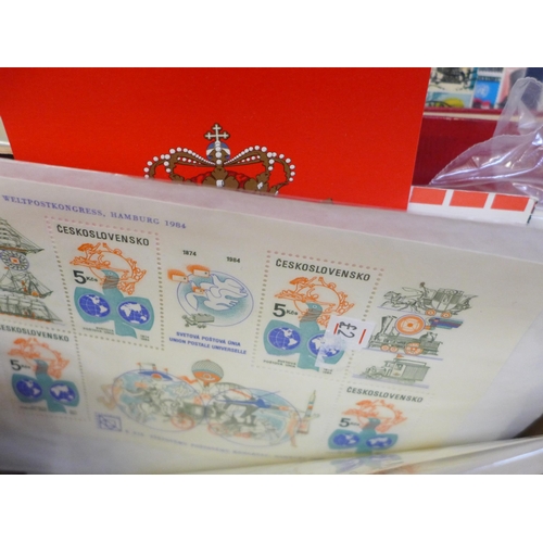 743 - A box of stamps, covers, etc.