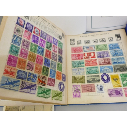 747 - Stamp albums and postcard booklets