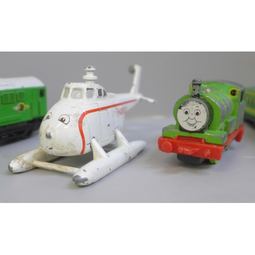 753 - A collection of Thomas the Tank Engine and Friends model trains, etc.