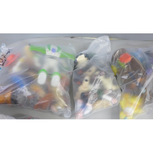 767 - A box of toy figures, Dennis The Menace, Disney, Bugs Bunny and Daffy Duck, Star Wars, Toy Story, et... 