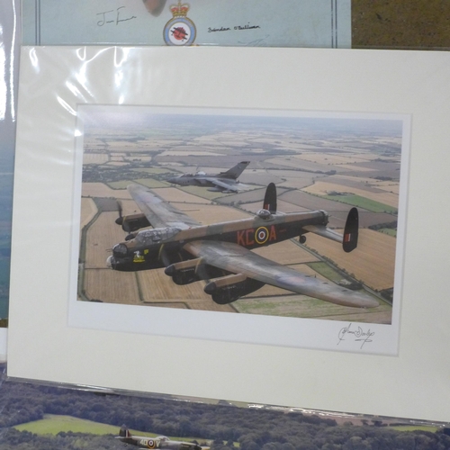 777 - A collection of Battle of Britain commemorative flight pictures and RAF The Red Arrows commemorative... 