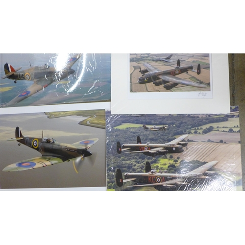 777 - A collection of Battle of Britain commemorative flight pictures and RAF The Red Arrows commemorative... 