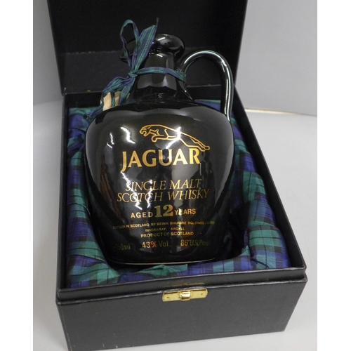 781 - A Jaguar (motor company) presentation single malt Scotch whisky decanter, boxed and sealed