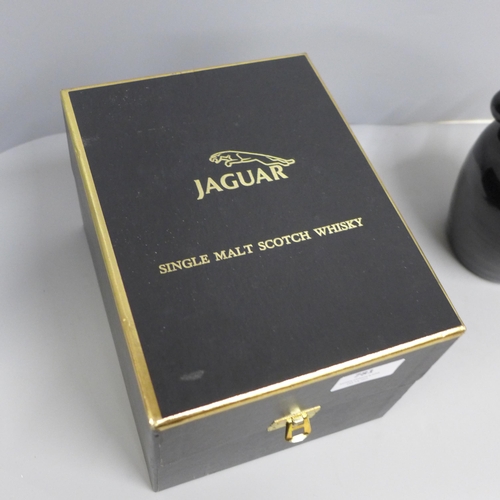 781 - A Jaguar (motor company) presentation single malt Scotch whisky decanter, boxed and sealed