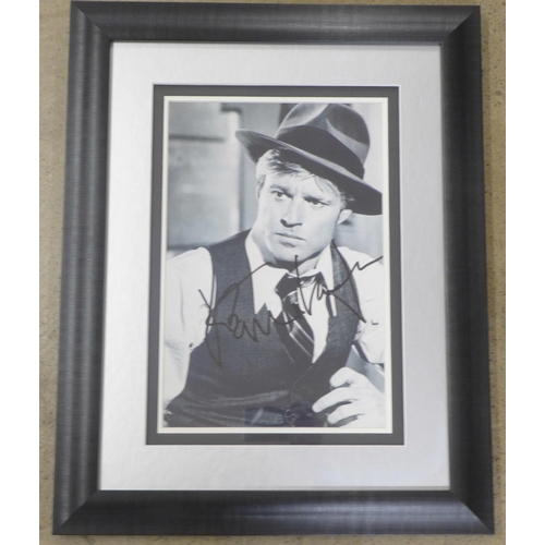 797 - A Robert Redford framed picture, signed