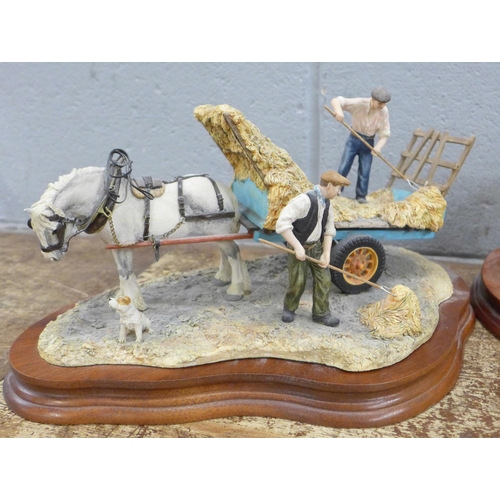 800 - Four Border Fine Arts limited edition figure groups from the James Herriot Collection ; Putting The ... 