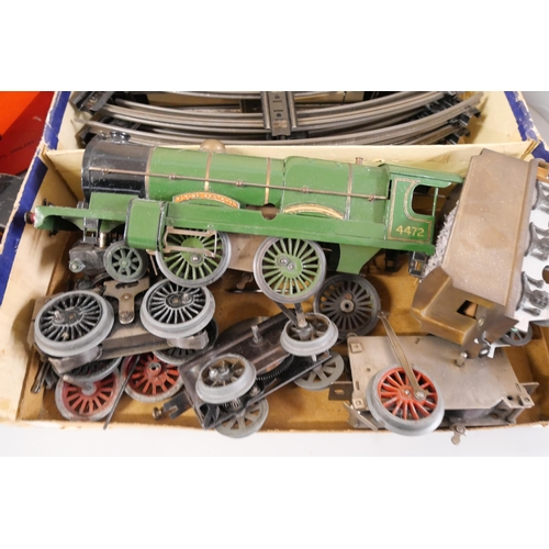 803 - A collection of Hornby O gauge model rail including a clockwork LMS No.1 tank locomotive in original... 