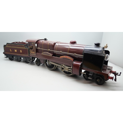 817 - A Hornby O gauge 6V 'Royal Scot' locomotive & Tender