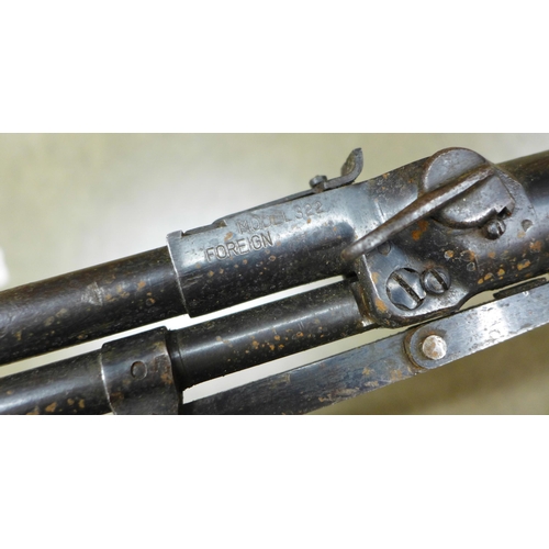 824 - An air rifle marked Model 322, Foreign, .22 calibre