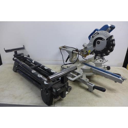 2001 - A Wickes model BMS2102, 230V, 1450W sliding mitre saw with stand