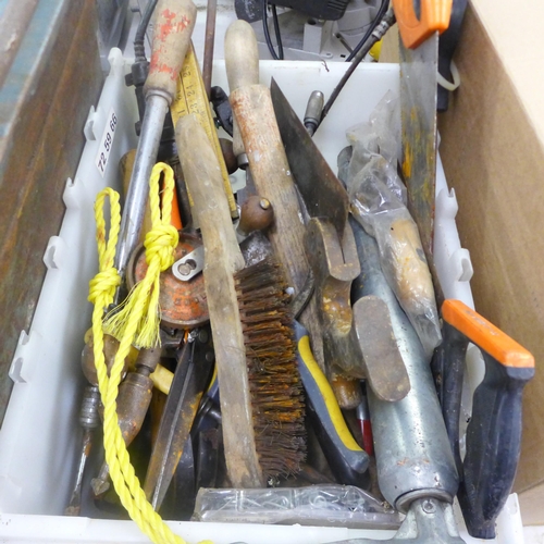 2010 - Five metal toolboxes containing an assortment of tools and one other box of assorted tools