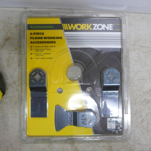 2029 - Two Karcher window vacs and charger(failed PAT test due to damage on charger), a Workzone WM12-1 cor... 