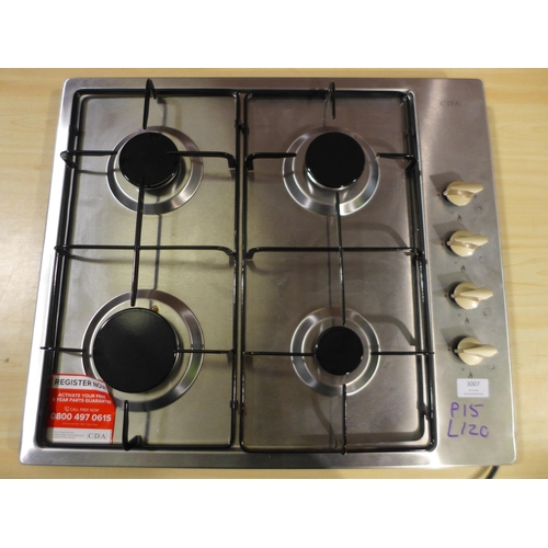 3007 - CDA Gas 4 Burner Hob (H43xW580xD500) (550-120) * This lot is subject to vat