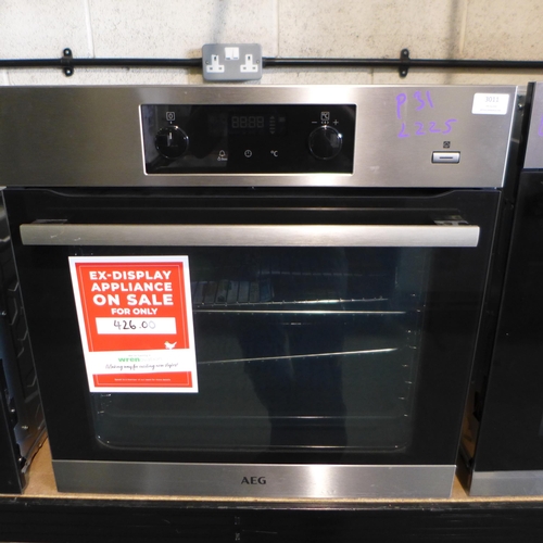 3011 - AEG Multifunction Pyrolytic Oven (H594xW595xD567) (Model no: BPS355020M) Original RRP £499.17 inc va... 