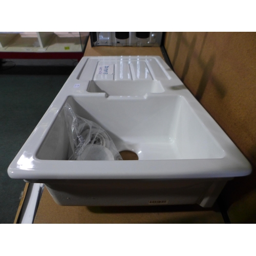 3019 - Madeira 1.5 Bowl RVS Ceramic Sink (500x1000) (550-209)  * This lot is subject to vat