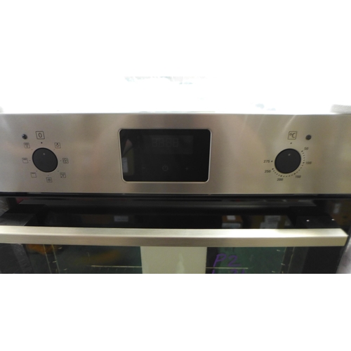 3033 - Zanussi Single Multifunction Oven (H589xW594xD568) (Model no: ZOHNX3X1) (550-21) * This lot is subje... 