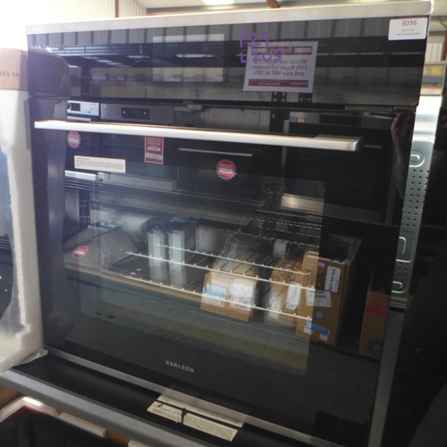 3036 - Karlson Single Multifunction Oven (H595xW595xD546) (550-205) * This lot is subject to vat