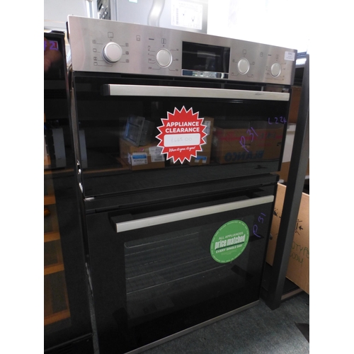 3042 - Bosch Serie 4 Built-In Double Oven (H888xW594xD550)  (Model no: MBS533BS0B) (550-224) * This lot is ... 