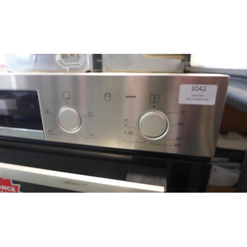 3042 - Bosch Serie 4 Built-In Double Oven (H888xW594xD550)  (Model no: MBS533BS0B) (550-224) * This lot is ... 