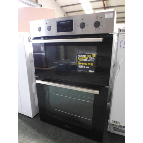 3045 - Zanussi Built In FanCook Double Oven (H888xW594xD568) (Model no: ZKHNL3X1) (550-67) * This lot is su... 