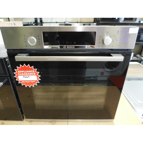 3056 - Bosch Serie 4 Pyrolytic Single Oven (H595xW594xD548)  (Model no: HBS573BS0B) (550-196) * This lot is... 