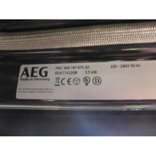 3058 - AEG Single Pyrolytic Steam Oven (H594xW594xD567)  (Model no: BSK774320M) (550-198) * This lot is sub... 