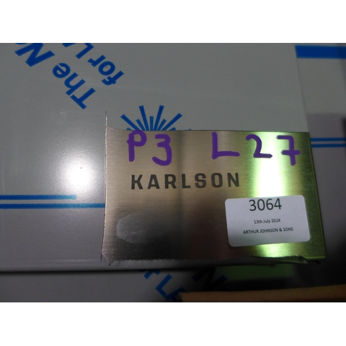 3064 - Karlson Ceiling Hood (H170xW860xD665) (Model no: WRCE90RF) (550-27) * This lot is subject to vat