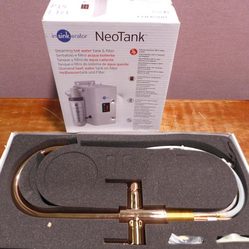 3068 - Insinkerator 3N1 Swan Neck Hot Water Rose Gold Tap with Insinkerator Tank, Filter and Installation P... 