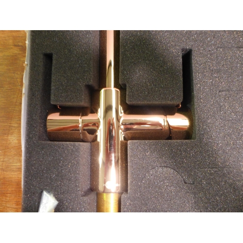 3068 - Insinkerator 3N1 Swan Neck Hot Water Rose Gold Tap with Insinkerator Tank, Filter and Installation P... 