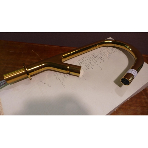 3071 - Azura Mixer Gold effect Tap - High Pressure Only (Model no: 64OP572FUF4WN) (550-10) * This lot is su... 